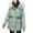 Green, variant on 50% Off Clear! Viikei Women Coats Clearance Down Jackets for Women Cotton Coats Womens Winter Casual Hooodie Solid Thickening Velvet Keeping Warm Faux Plush Brim of a Hat Down L