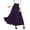Purple, variant on Long Skirts for Women Women's Petite Size Long Pleated Skirt Navy,L