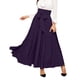 thumbnail image 1 of Gibobby faldas de mezclilla para mujer para mujer Faldas largas plisadas con en la parte delantera(Morado, L), 1 of 5