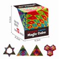 thumbnail image 1 of Variety Geometric Changeable Magnetic Magic Cube Anti Stress 3D Hand Flip Puzzle Cube Kids Stress Reliever Fidget Toy kongque, 1 of 6