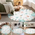 thumbnail image 5 of Round Rugs 3Ft, Beach Coastal Round Area Rug Washable Indoor Throw Carpet, Summer Coral Starfish Nautical Ocean Small Non Slip Circle Rug for Bedroom Living Room Home Decor Aesthetic, 5 of 8