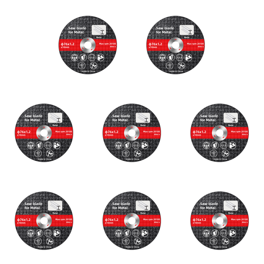 Disques à Lamelles 76 Mm Grain 80 - Lot De 12 Pour Meuleuse, Coupe Métal Et Bois - Épaisseur 10 Mm