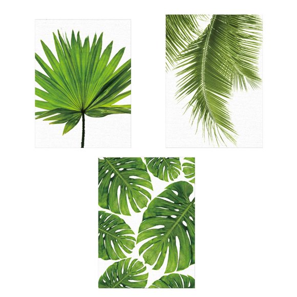 Cuadro de hoja verde, marco para pintar sobre lienzo, decoración para cafetería Los 50x60cm