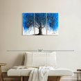thumbnail image 2 of Elephant Stock Blue Moonlight Tree Wall Art - Horizontal Multi Panel Canvas - Living Room Wall Decor - Floral And Botanical Multi Panel - Blue And White Decor By Ashvin Harrison - 33" x 20", 2 of 4