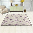 thumbnail image 3 of Area Rugs 36"x24" Indoor Non-Slip Wear Resistant Floor Mats Soft Large Carpets for Living Room Bedroom Home Decor Washable Rug Pastel Lavender Bows, 3 of 7