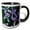 Black/White, variant on 3drose, Oregon, Mt Hood National Forest. Wild Iris Close-up., 11oz Mug