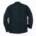thumbnail image 5 of QHRMKOG Flannel Jacket for Men Loose Fit Full Length Sleeve Button Down Shirt Jacket Warm Jackets Winter Casual Coats Green S, 5 of 5