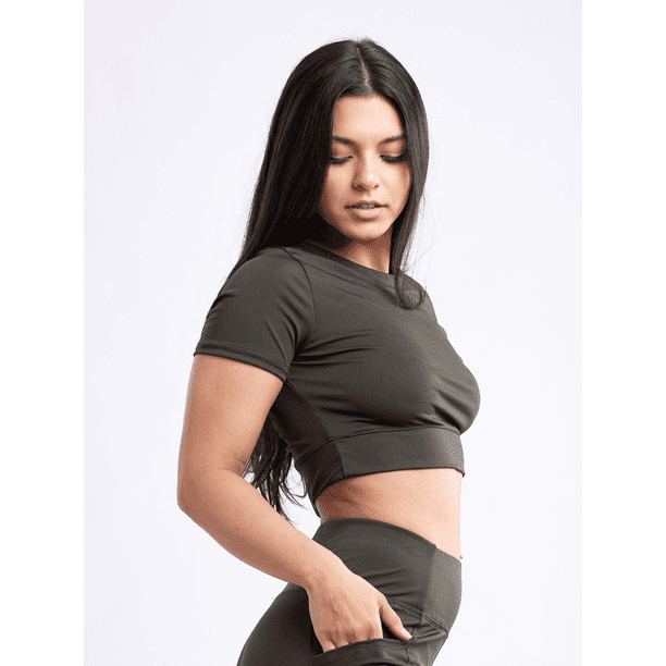 Short-Sleeve Crop Top - Walmart Business Supplies