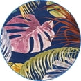 thumbnail image 1 of Unique Loom Blossom Botanical Area Rug 5' 3 x 5' 3 Round Blue/Ivory, 1 of 1