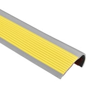 Stair Nosing, Vinyl Stair Edge Protector, Easy to Install, 3.3Ft, Yellow & Grey