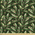 thumbnail image 2 of Ambesonne Leaves Greenery Fabric by the Yard, Art Realist Leaf, 10 Yards, Pale Olive Green, 2 of 5