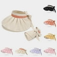 thumbnail image 4 of Yellow Sun Hat For Ladies Summer Foldable Thin Large Brim Empty Hat For Outdoor Sun Protection Lightweight And Comfortable Design Free Size, 4 of 4