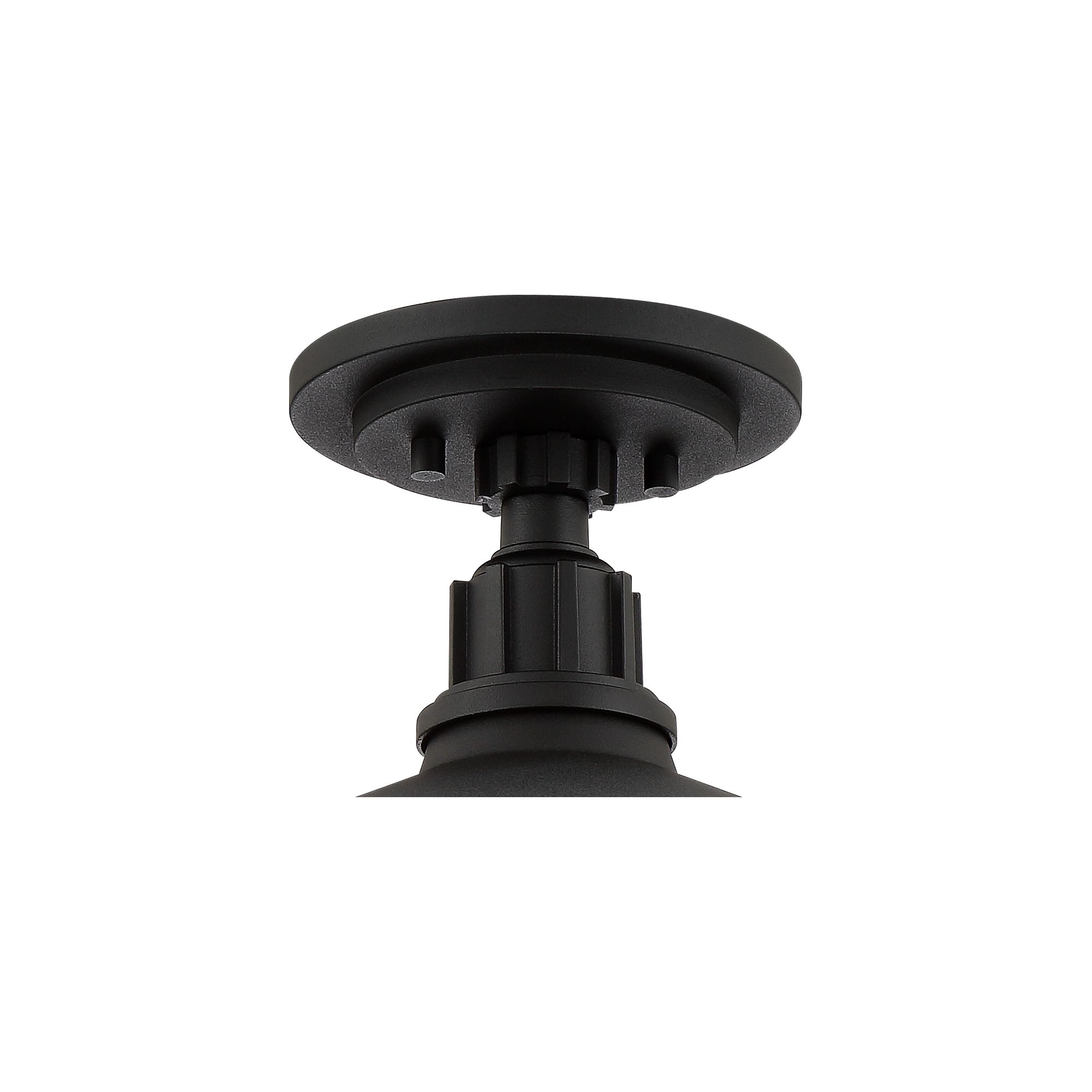 Franklin Iron Works Arnett Rustic Industrial Semi Flush Mount Outdoor Ceiling Light Black 12" Damp Rated for Post Exterior Barn Deck House Porch Yard