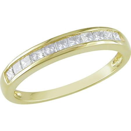 1/2 Carat T.W. Princess-Cut Diamond 14kt Yellow Gold Semi-Eternity Anniversary Ring