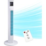 Oscillating Tower Fan, Bladeless Fan with Remote Control, 3 Speeds, 3 Modes, 7.5 H Timer, Portable Quiet Cooling Fan, 36’’ Standing Fan for Home Office