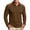 Coffee, variant on UVEASISHA Men's Waffle Knit Polos Shirt Elbow Patches Long Sleeve T Shirts Casual Business Office T-Shirts XXXL