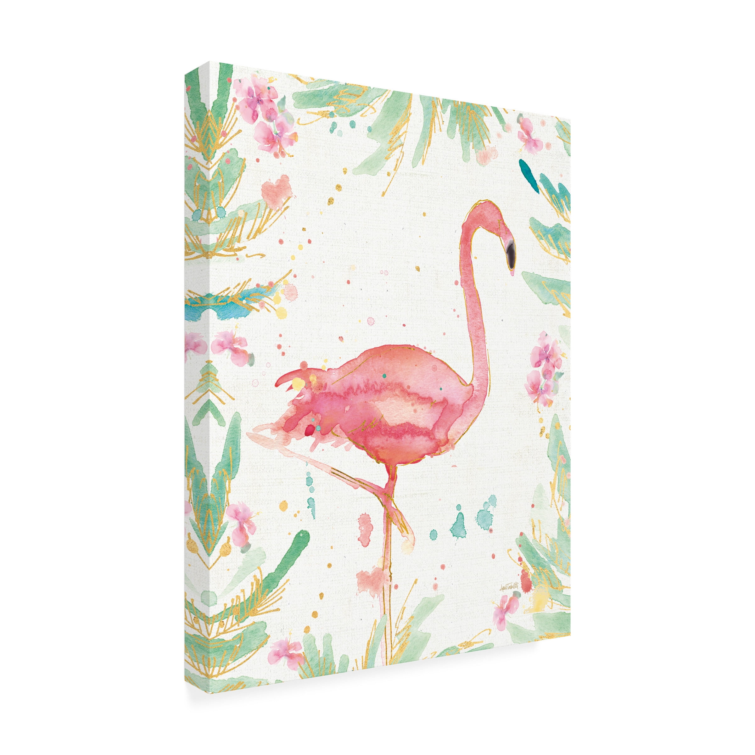 Anne Tavoletti 'Flamingo Fever XII' Canvas Art