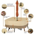 thumbnail image 4 of Classic Accessories Veranda™ Square Patio Table & Chair Set Cover with Umbrella Hole - Water Resistant Patio Furniture Cover, 4 of 17