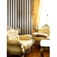 thumbnail image 2 of Abstract Navy Blue, Beige Stripes Wallpaper Roll, 2 of 2