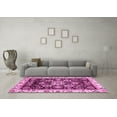 thumbnail image 3 of Ahgly Company Indoor Round Abstract Pink Modern Area Rugs, 6' Round, 3 of 4