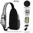 thumbnail image 3 of Sling Backpack,Brown Christmas Deer Pattern Crossbody Bag with Water Bottle Holder,Waterproof Sling Bag for Men/Women with Chest Phone Holder for Hiking,Travel, 3 of 6