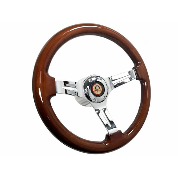 1968-1978 Mustang Cobra; VSW 6 Bolt Mahohany Finished Wood Steering Wheel Kit, GT350 Emblem