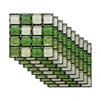 Wall Stickers - Home Wall Stickers - 10Pcs Self-Adhesive Bathroom Kitchen Decor Home Wall 3D Tile Sticker - 1 Bag X Tile Wall Sticker (10 Pieces)