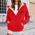 thumbnail image 2 of WILLBEST Sudadera de Mujer de Invierno Informal con Cremallera y Capucha Estampada Sudadera Suave y Cálida para Deportes Al Aire Libre Y XXX-Grande, 2 of 5