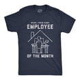 thumbnail image 1 of Mens Work From Home Employee of The Month T Shirt Funny Quarantine Social Distancing Tee (Heather Navy) - XXL, 1 of 3