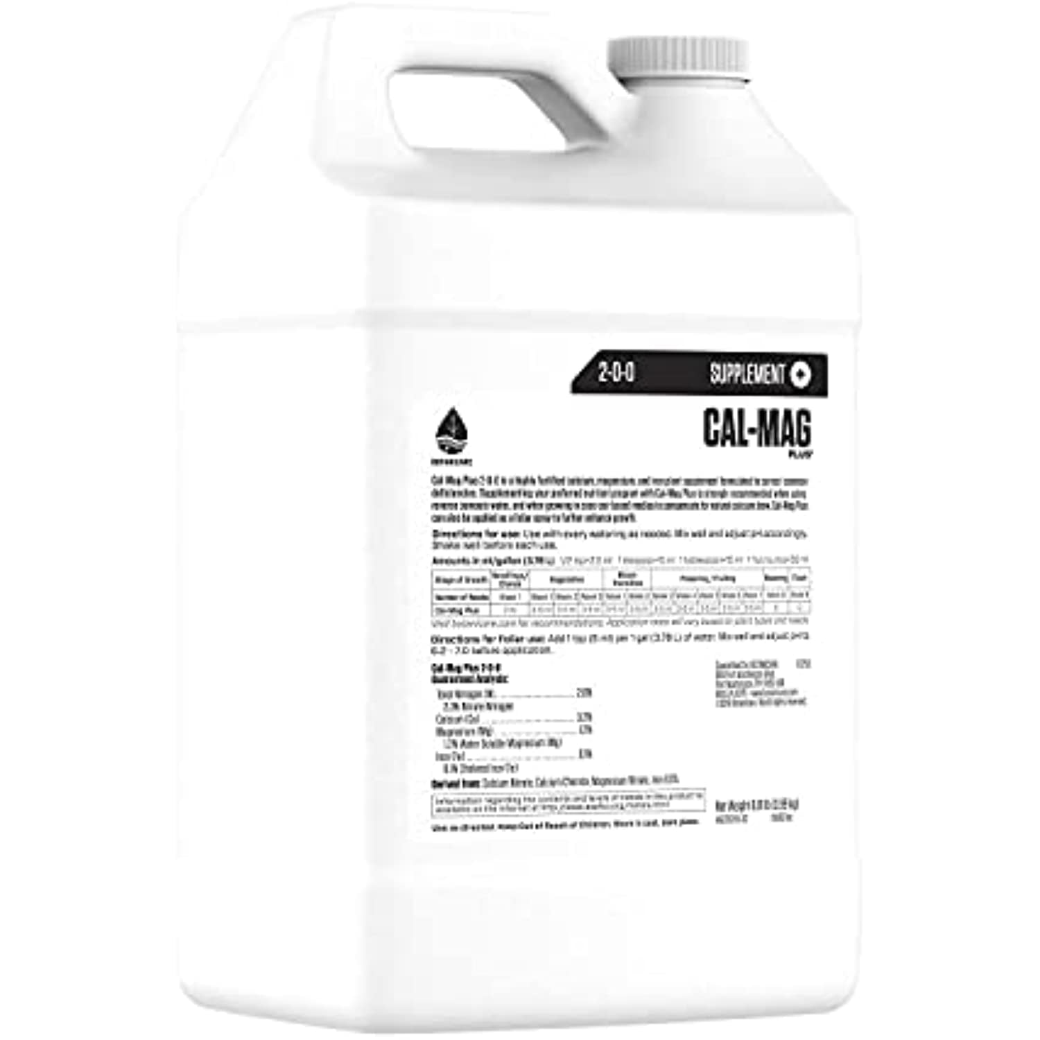HGC732115 Cal-Mag Plus, A Calcium, Magnesium, and Iron Plant Supplement, Corrects Common Plant Deficiencies, Add to Water Or Use As A Spray, 2-0-0 NPK, 1-Gallon