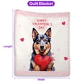 thumbnail image 5 of Happy Valentine's Day Australian Cattle Dog Brings Love Heart Quilt Blanket Heeler Lover Gifts Cozy Comforter Throw Blanket - 02028, 5 of 5