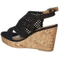 thumbnail image 5 of Jellypop Womens Hestia Wedge Sandals 8.5 Black, 5 of 6