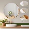 thumbnail image 4 of Gleamira 30" Frameless Bathroom Mirror Round Beveled Edges Wall Mirror Decorative Vanity Mirror for Bathroom, 4 of 6
