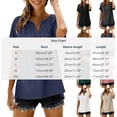 thumbnail image 2 of Turilly Women's Bohemian Lace Front Tops Short Sleeve V-Neck Casual Loose Fit Summer Tee for Women, 2 of 5