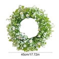 thumbnail image 3 of Artificial Flower Wreath Garland for Spring & Summer Door Window Decor, Multicolor Plastic, 45 x 45 x 10 cm, 1 Pack, 23 cm Inner Diameter, 3 of 6