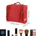 thumbnail image 2 of 1 Pcs Travel Makeup Bag Travel Toiletry Organizer Makeup Brush Holder Waterproof Oxford Cloth Red, 2 of 7