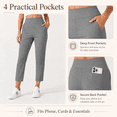 thumbnail image 3 of Feekit Women's Stretch Golf Pants High Waist Ankle Dress Pants Casual Business Travel Work Pants with 4 Pockets, 3 of 8