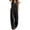 Black 03, variant on Karymi Cute Tops for Women Two Piece Outfit Set, Crew Neck Sleeveless Asymmetric Layered Tank Top, High Waist Wide Leg Pants with Pockets