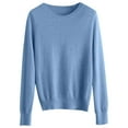 thumbnail image 4 of Shadoumai Merino Wool Long Sleeve Shirt Women Crew Neck Travel Hiking Tee Merino Wool Base Layer Sweater Pullover Tops, 4 of 4