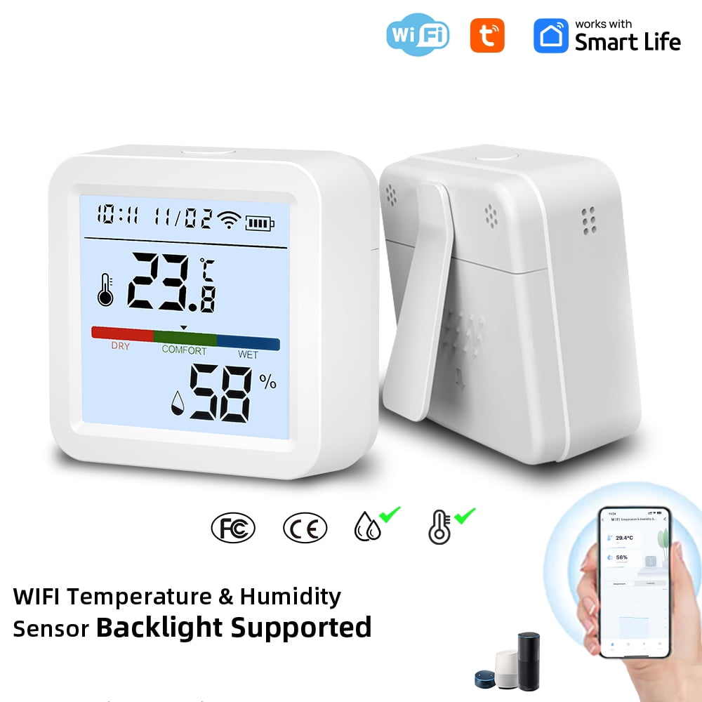 Thermometer,Bedroom Thermometer Temperature Real-time Lcd With Stand Temperature Wifi Thermometer With Stand