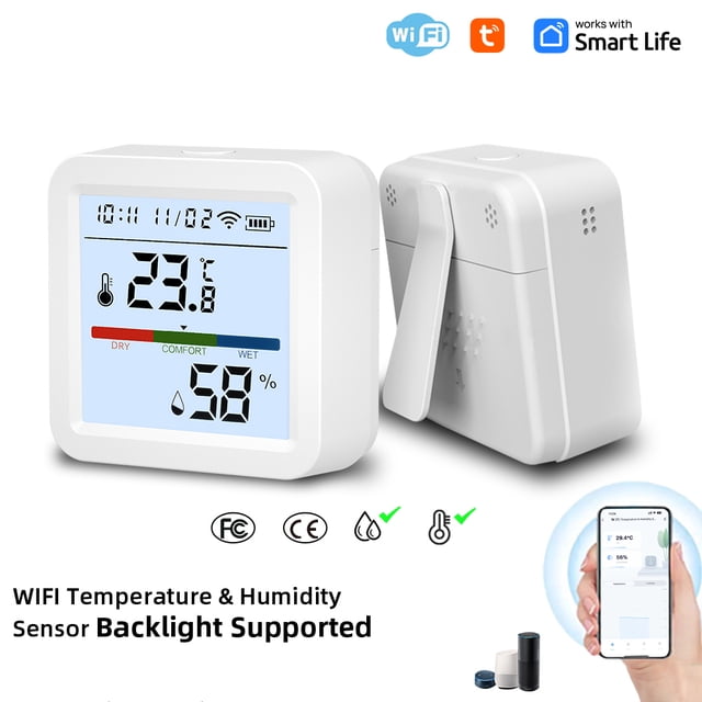 Thermometer,Stand Temperature Thermometer App With Stand Temperature Real-time Thermometer With Lcd With Wifi Thermometer Bedroom Thermometer