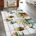 Country Plant 3'x5' Rug for Bedroom Foot of Bed Small Living Room ...