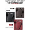 thumbnail image 5 of Key Fob Cover Compatible with Toyota 4Runner RAV4 Camry Prius Prado Keychain Case Holder Protector,B Keychain Brown, 5 of 5