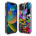 thumbnail image 3 of MUNDAZE Apple iPhone 12 Mini Shockproof Clear Hybrid Protective Phone Case Urban Graffiti Street Art Painting Cover, 3 of 5