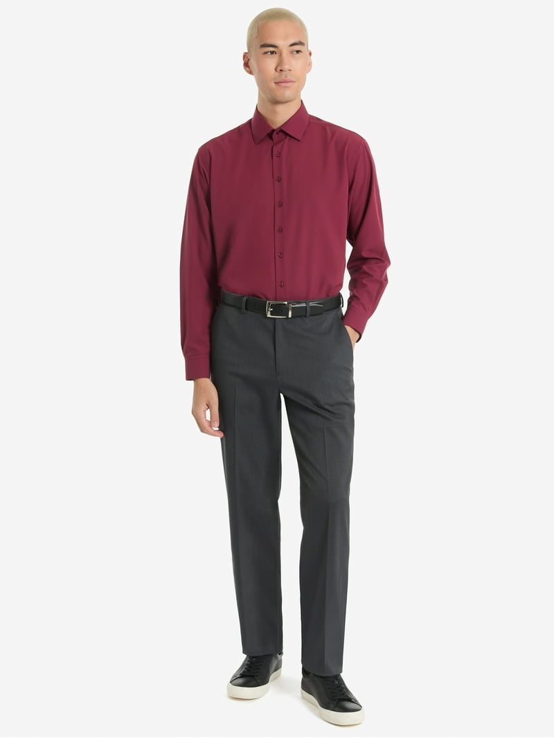 Chaps Flat Front Men's Charcoal Solid Classic Fit Tailored Suit Separate Pant, Sizes 30x30-38x32, Size: 3630, Gray Chaps Flat Front Men's Charcoal Solid Classic Fit Tailored Suit Separate Pant, Sizes 30x30-38x32, Size: 3630, Gray