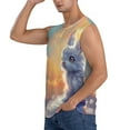 thumbnail image 3 of Picia Sunshine Colorful Cloud Rabbit mens Cotton Tank Undershirts , Moisture-wicking Ribbed Tanks, Lightweight Cotton Tank Undershirts-Medium, 3 of 8