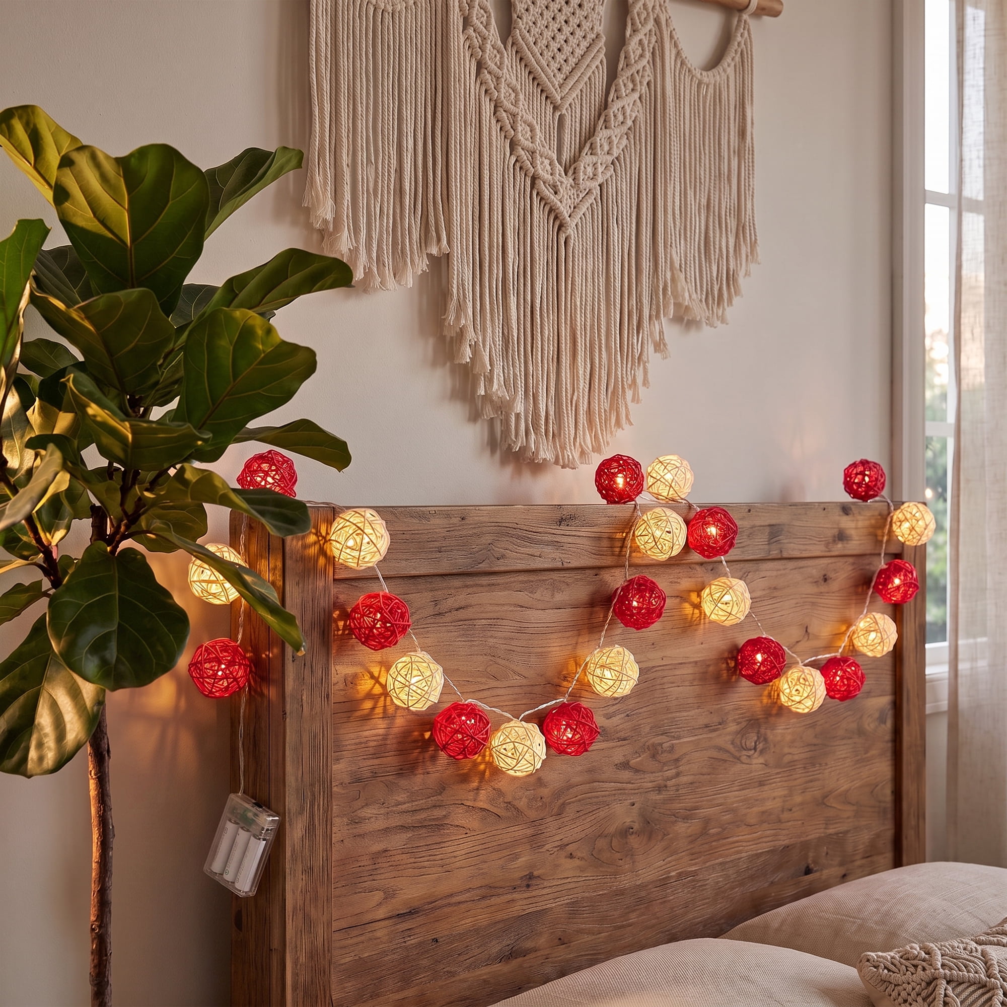 Unique Bargains Twinkle Lights with Flexible Design 13.1 ft Red Light Battery Operated