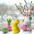 thumbnail image 6 of TUTUnaumb Flocked Bunny Moss Easter Bunny Spring Decor Furry Covered Rabbits Figurines Statue Garden Artificial Animal Moss Sculpture for Table Home Kitchen Shelf Decor & Gift Giving 3.15Inch-Yellow, 6 of 6