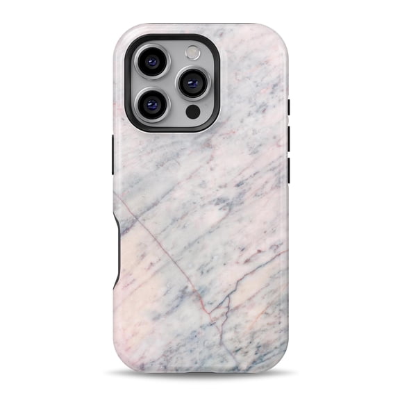 DesignSkinz Scratch-Resistant Hard Slim Case Compatible with iPhone 16 (Compatible with MagSafe) - Slate Marble Surface V12