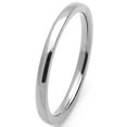 thumbnail image 2 of Women's 2MM Comfort Fit Stainless Steel Wedding Band Classic Domed Ring (Size 1 to 12), 2 of 3